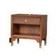 Urne Nightst& | 1 Drawer with Shelf | USB Port & LED | Walnut Brown