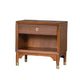 Urne Nightst& | 1 Drawer with Shelf | USB Port & LED | Walnut Brown