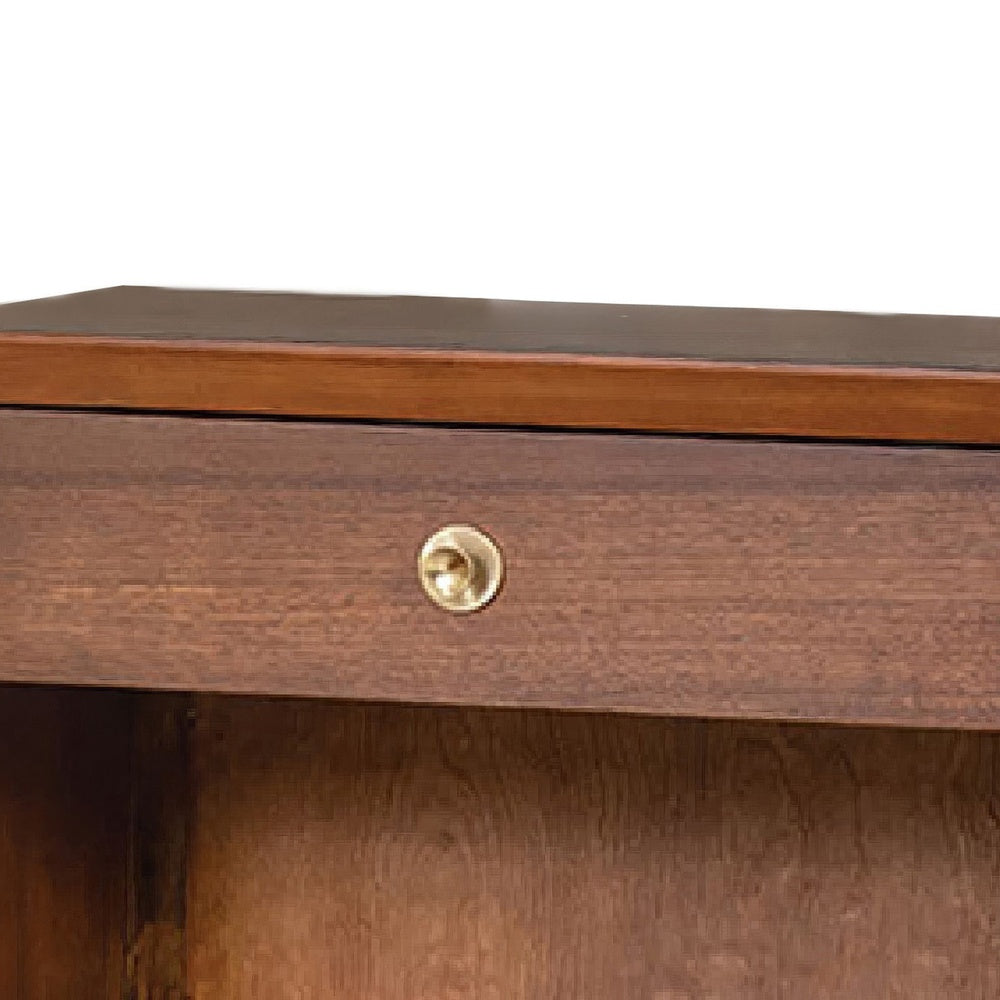Urne Nightst& | 1 Drawer with Shelf | USB Port & LED | Walnut Brown