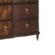 Raam Wide Dresser | 9 Drawers | Gold Capped Legs | Dark Cherry Brown
