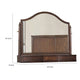 Raam Arched Dresser Mirror | 3 Drawers | Tiltable | 40x54 Dark Cherry Brown