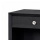 Tora Nightst& | 2 USB Ports | Drawer & Shelf | Silver Capped Legs | Black