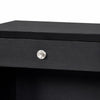 Tora Nightst& | 2 USB Ports | Drawer & Shelf | Silver Capped Legs | Black