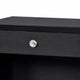Tora Nightst& | 2 USB Ports | Drawer & Shelf | Silver Capped Legs | Black