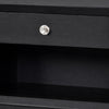 Tora Nightst& | 2 USB Ports | Drawer & Shelf | Silver Capped Legs | Black