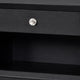 Tora Nightst& | 2 USB Ports | Drawer & Shelf | Silver Capped Legs | Black