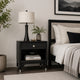 Tora Nightst& | 2 USB Ports | Drawer & Shelf | Silver Capped Legs | Black