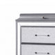 Gala Tall Dresser Chest | 5 Drawers | Felt-Lined | Crystal Trim w LED | Gray