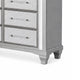 Gala Wide Dresser | 12 Drawers | Felt-Lined | Crystal Trim w LED | Gray