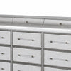 Gala Wide Dresser | 12 Drawers | Felt-Lined | Crystal Trim w LED | Gray