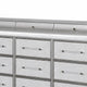 Gala Wide Dresser | 12 Drawers | Felt-Lined | Crystal Trim w LED | Gray