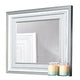 Gala Dresser Mirror | Embedded Crystal Trim w LED | Gray 40x44 Rectangular