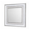 Gala Dresser Mirror | Embedded Crystal Trim w LED | Gray 40x44 Rectangular