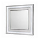 Gala Dresser Mirror | Embedded Crystal Trim w LED | Gray 40x44 Rectangular