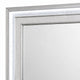 Gala Dresser Mirror | Embedded Crystal Trim w LED | Gray 40x44 Rectangular