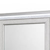 Gala Dresser Mirror | Embedded Crystal Trim w LED | Gray 40x44 Rectangular