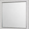 Gala Dresser Mirror | Embedded Crystal Trim w LED | Gray 40x44 Rectangular