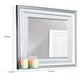 Gala Dresser Mirror | Embedded Crystal Trim w LED | Gray 40x44 Rectangular
