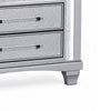 Gala Nightst& | 2 Drawers | Felt-Lined | Crystal Trim w LED | Glam Gray
