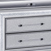 Gala Nightst& | 2 Drawers | Felt-Lined | Crystal Trim w LED | Glam Gray