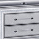 Gala Nightst& | 2 Drawers | Felt-Lined | Crystal Trim w LED | Glam Gray