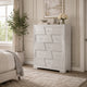 Gala Nightst& | 2 Drawers | Felt-Lined | Crystal Trim w LED | Glam Gray