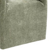 Esha Accent Barrel Chair w Casters | Foam Fill Textured Green Upholstery