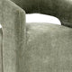 Esha Accent Barrel Chair w Casters | Foam Fill Textured Green Upholstery