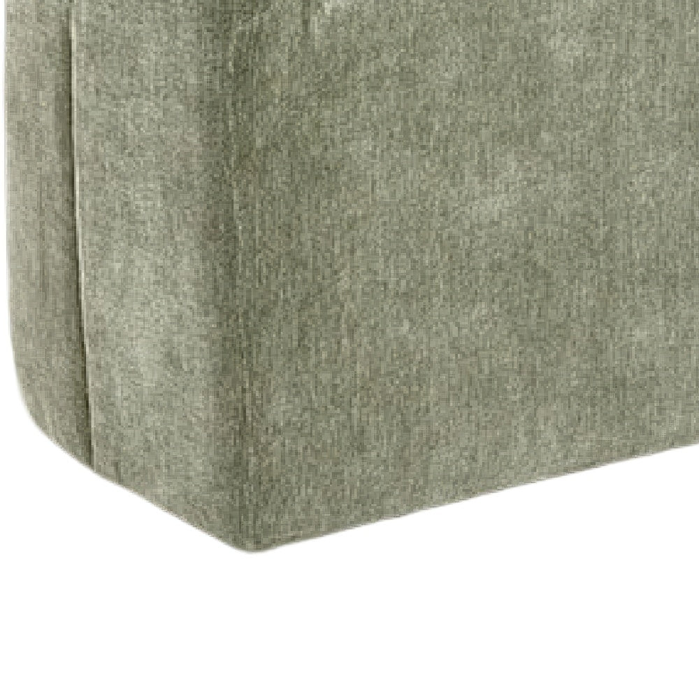 Esha Accent Barrel Chair w Casters | Foam Fill Textured Green Upholstery