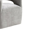 Esha Accent Barrel Chair w Casters | Foam Fill Light Gray Upholstery