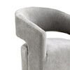 Esha Accent Barrel Chair w Casters | Foam Fill Light Gray Upholstery
