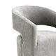 Esha Accent Barrel Chair w Casters | Foam Fill Light Gray Upholstery