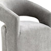 Esha Accent Barrel Chair w Casters | Foam Fill Light Gray Upholstery