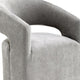 Esha Accent Barrel Chair w Casters | Foam Fill Light Gray Upholstery