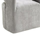Esha Accent Barrel Chair w Casters | Foam Fill Light Gray Upholstery