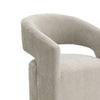 Esha Accent Barrel Chair w Casters | Foam Fill Taupe Brown Upholstery