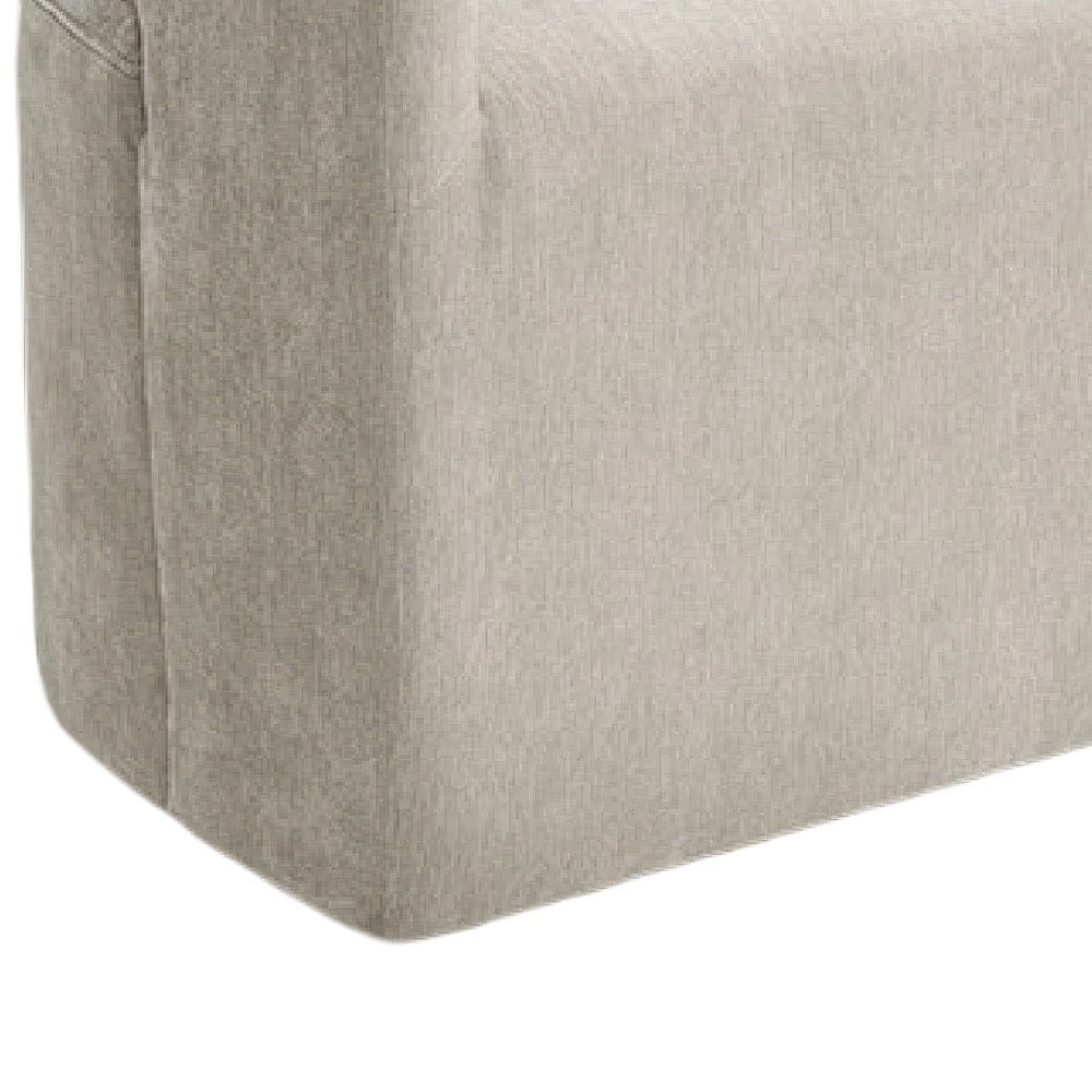 Esha Accent Barrel Chair w Casters | Foam Fill Taupe Brown Upholstery