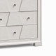 Hezi Tall Dresser Chest | 5 Drawer | White Zig Zag Front | Acrylic Knobs