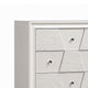 Hezi Tall Dresser Chest | 5 Drawer | White Zig Zag Front | Acrylic Knobs