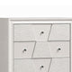 Hezi Tall Dresser Chest | 5 Drawer | White Zig Zag Front | Acrylic Knobs