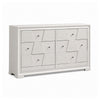 Hezi Wide Dresser | 6 Drawer | White Zig Zag Front | Acrylic Knobs