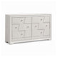 Hezi Wide Dresser | 6 Drawer | White Zig Zag Front | Acrylic Knobs