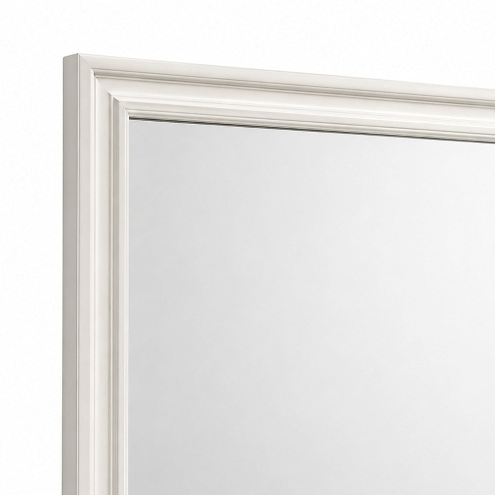 Hezi Dresser Mirror | Glam White | Multi Layer Molded Frame | 36x41