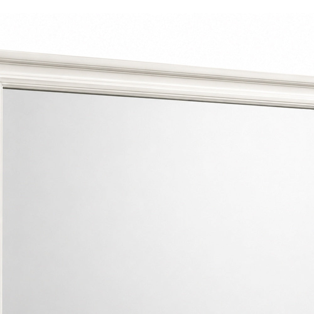 Hezi Dresser Mirror | Glam White | Multi Layer Molded Frame | 36x41