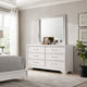 Hezi Dresser Mirror | Glam White | Multi Layer Molded Frame | 36x41