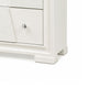 Hezi Bedside Nightst& | 2 Drawer | White Zig Zag Front | Acrylic Knobs
