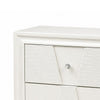 Hezi Bedside Nightst& | 2 Drawer | White Zig Zag Front | Acrylic Knobs