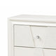 Hezi Bedside Nightst& | 2 Drawer | White Zig Zag Front | Acrylic Knobs
