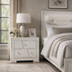 Hezi Bedside Nightst& | 2 Drawer | White Zig Zag Front | Acrylic Knobs