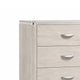 Fezi Tall Dresser Chest | 5 Drawers | Silver Finger Pulls | Dusty Gray
